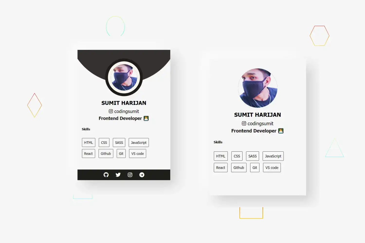 How to make animated profile card