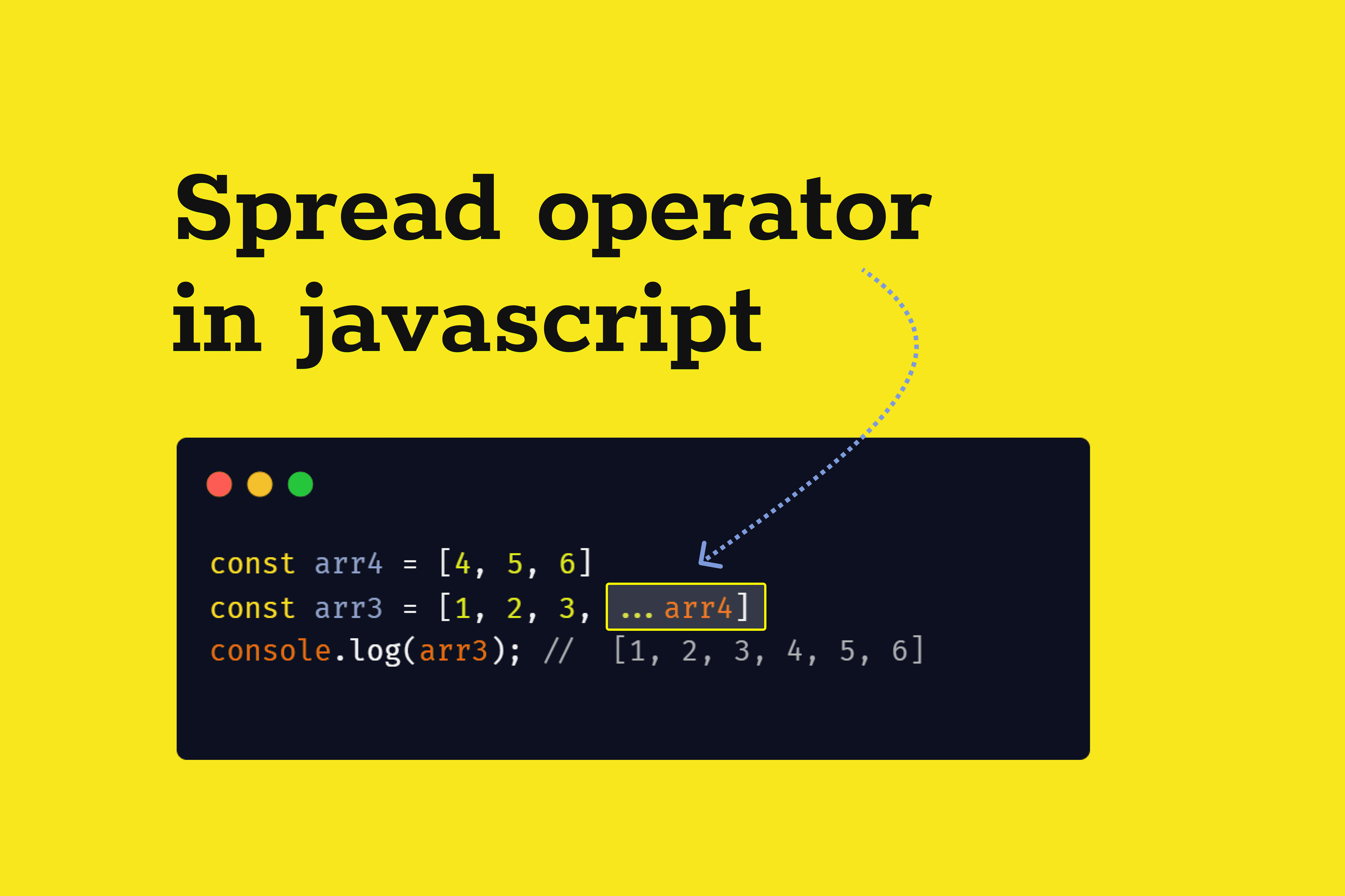 Javascript's three dots ( ... ) Spread & rest operators