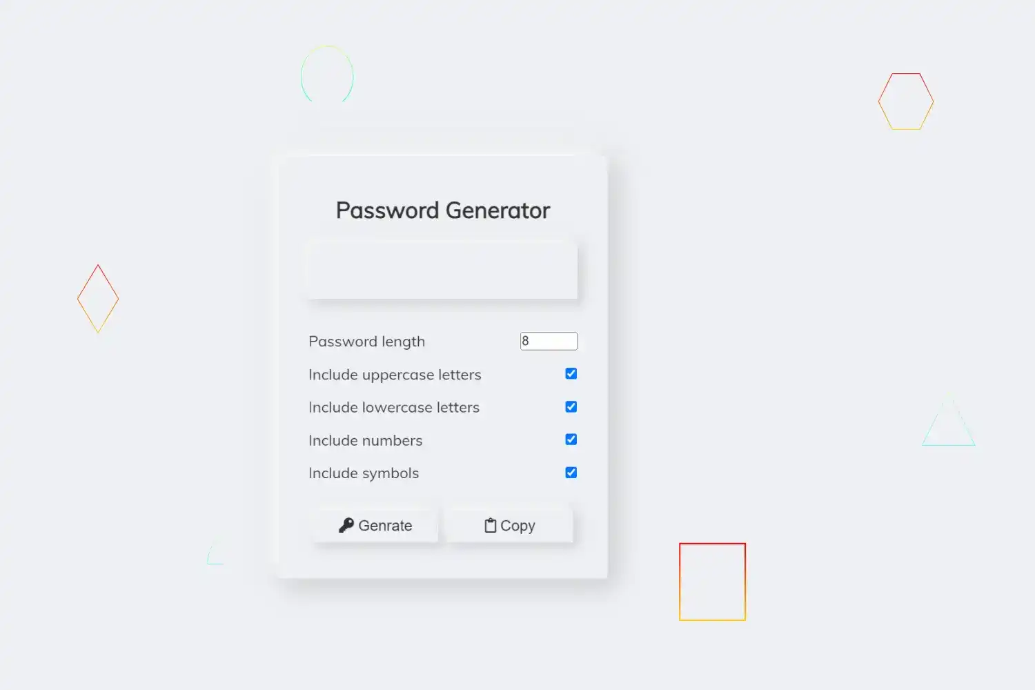 Build password generator app